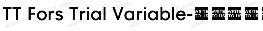 TT Fors Trial Variable字体转换
